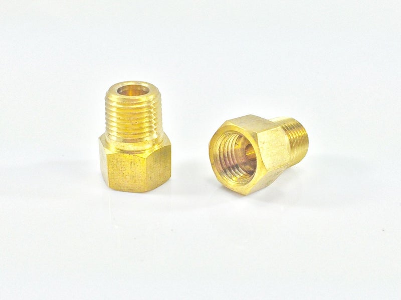 The Stop Shop Brake Line Adapter for 3/16" Tube, (Female) Inverted Flare, 3/8-24 to (Male) 1/8" Pipe (Pack of 2)